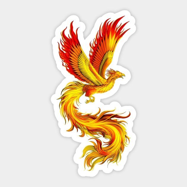 Phoenix Bird Sticker by underheaven